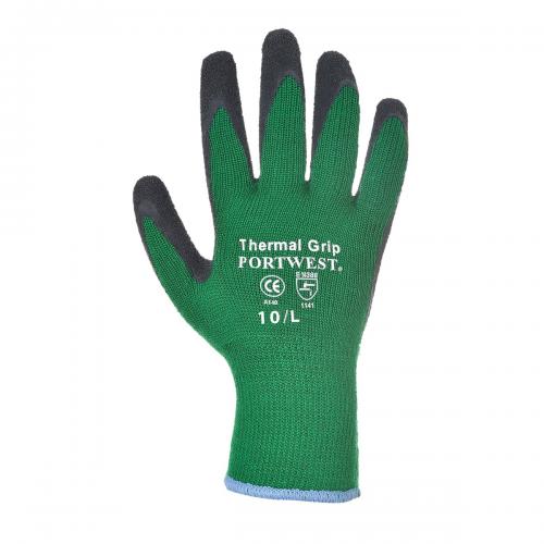 Thermal Grip Glove Green/Black A140     Medium (Size 8)